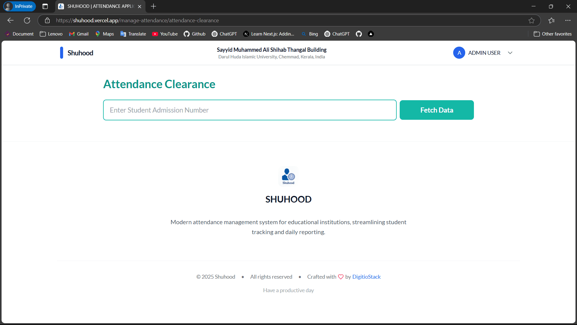 Attendance Clearance