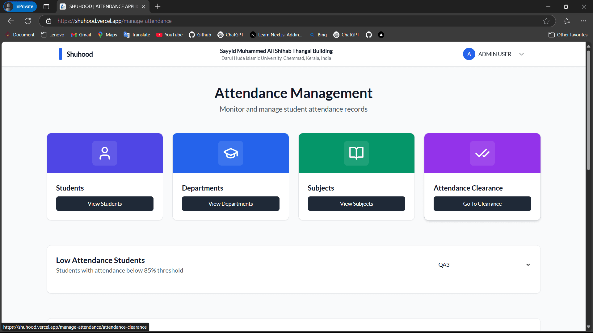 Attendance Management