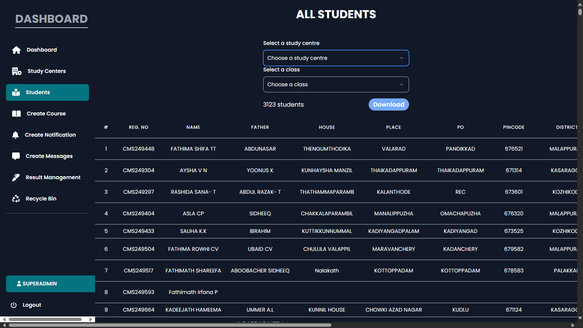 Comprehensive Student Management