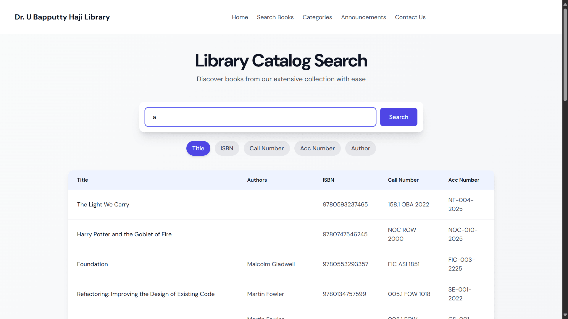 Catalog Search