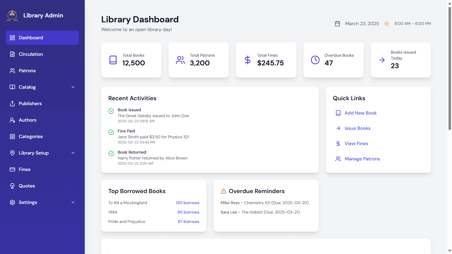 Admin Dashboard