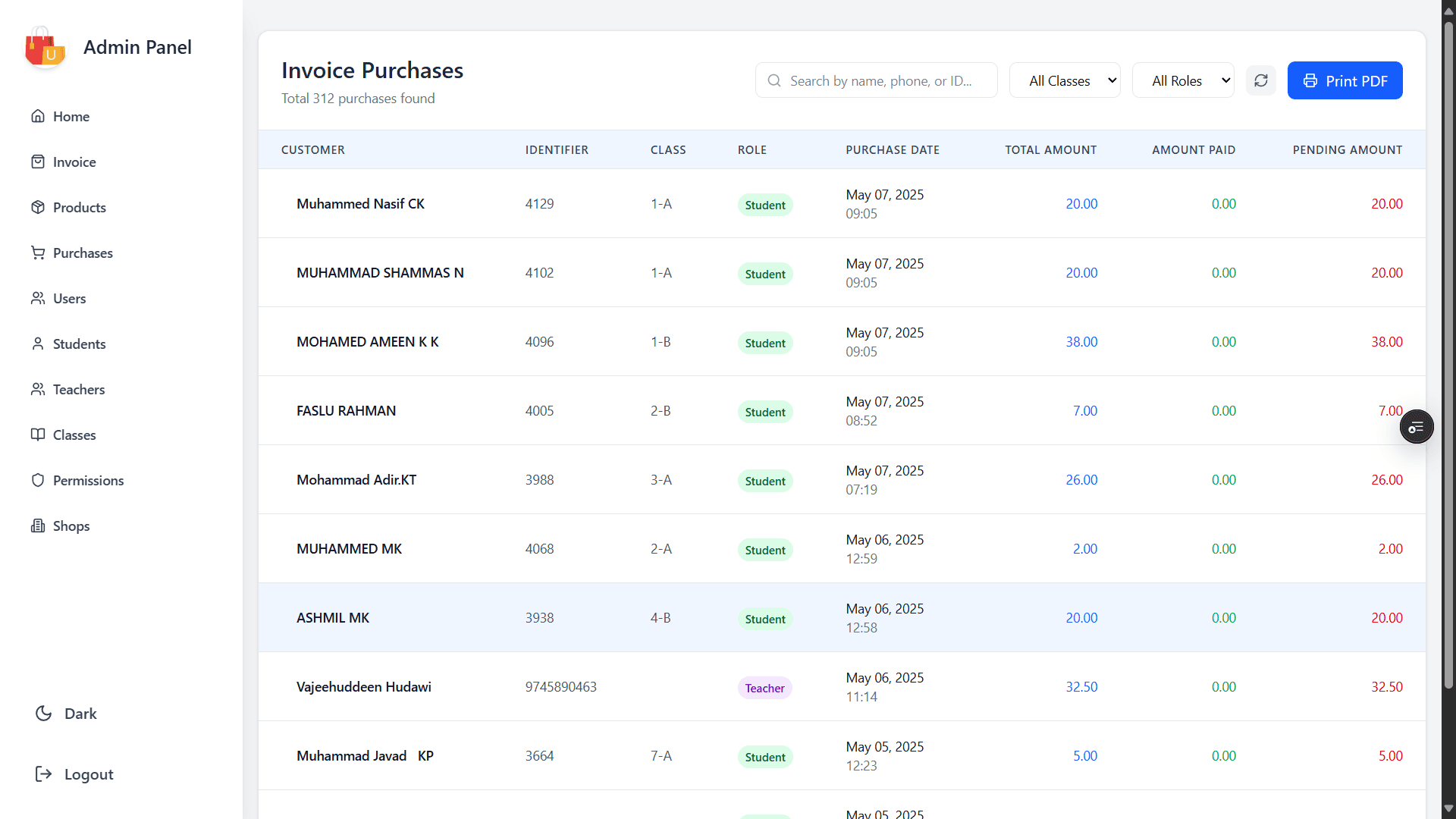 Invoice Reports