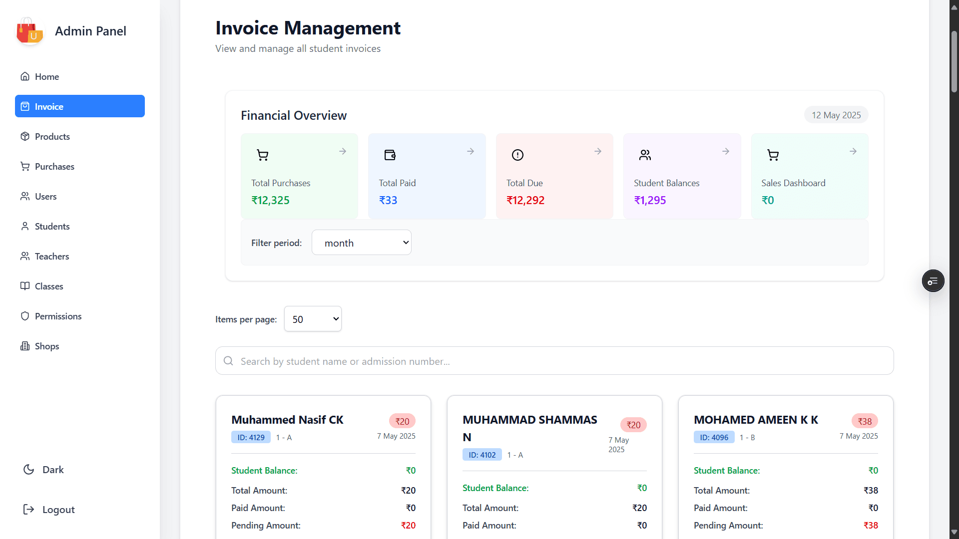 Invoice Management